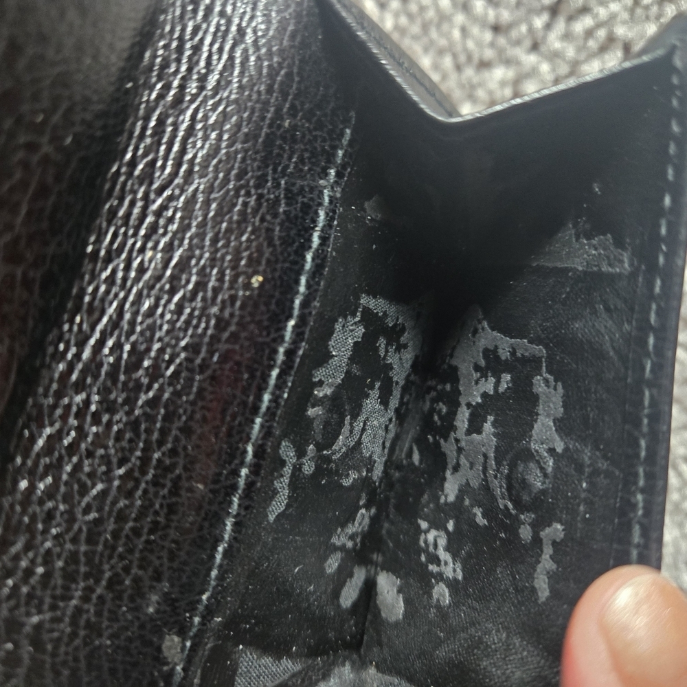 Ferragamo Black Wallet with Gold Accent - Picture 12 of 14